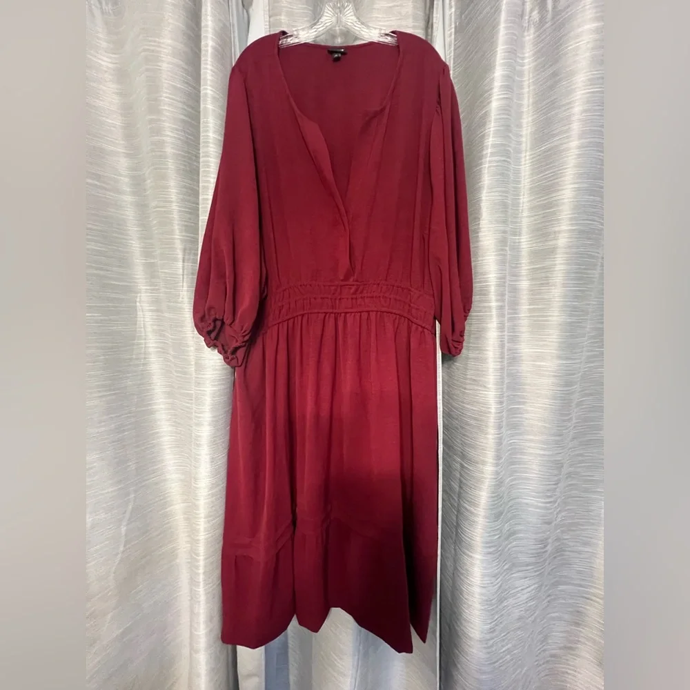 Torrid Rich Red Midi Dress - Picture 2 of 5
